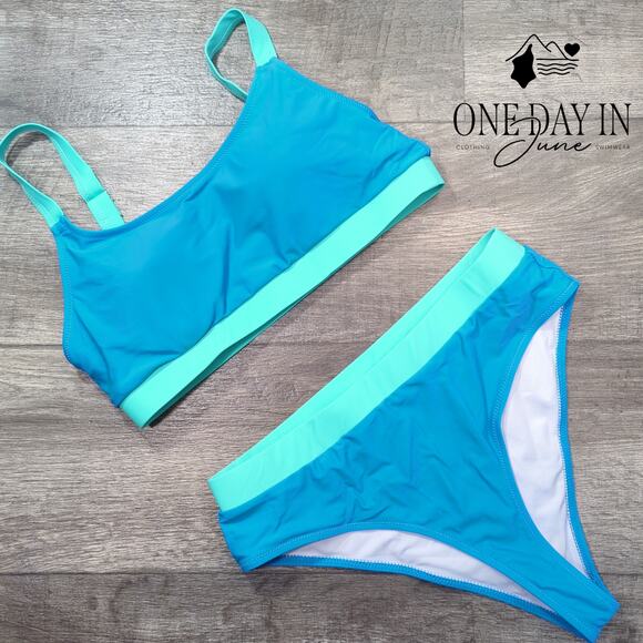 Adisputent Crop Bikini Swimsuit Size L - Picture 3 of 6